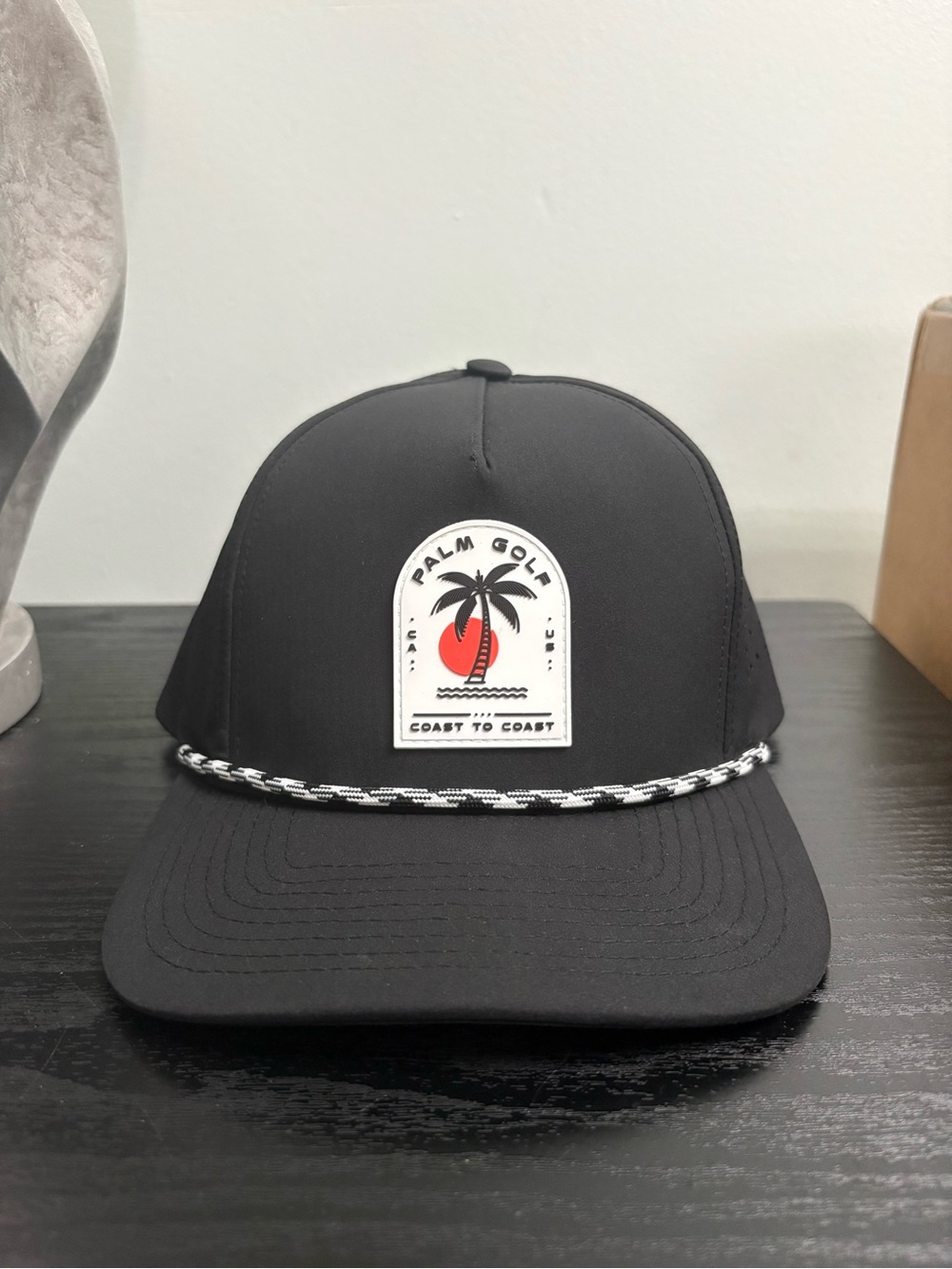 Palm Golf Co Rope Black Snapback Hat - Palm Tree Logo